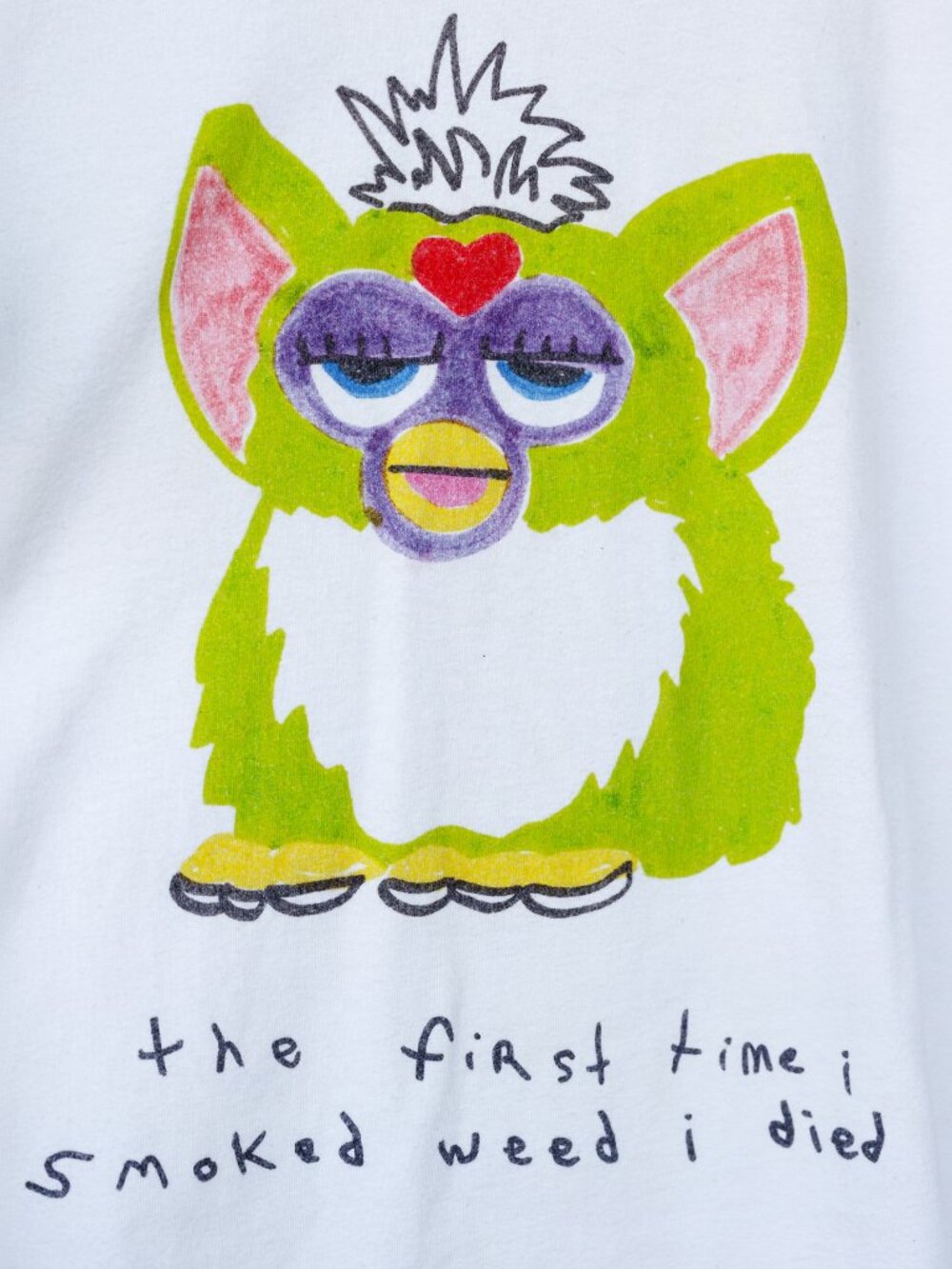 Grace Miceli The First Time I Smoked Weed I Died Furby Tee